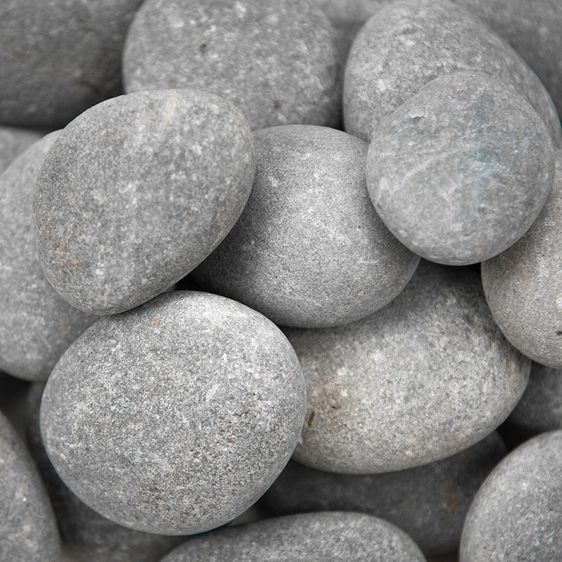 Nile Gray Natural 3-6 CM Beach Pebbles Per Pallet