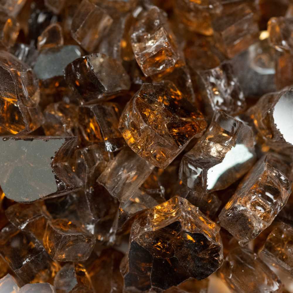 Copper Brown 1.27 CM 10 LBS Crystal Reflective Fireglass