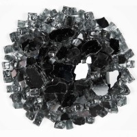 Galaxy Black 1.27 CM 20 LBS Crystal Reflective Fireglass