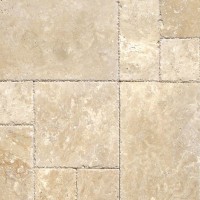 Tuscany Beige French Pattern 16 Sft x 10 Kits Honed Unfilled Tumbled Paver