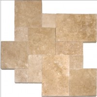 Tuscany Walnut French Pattern 16 Sft x 10 Kits Honed Unfilled Tumbled Paver
