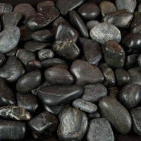 Black Polished 3-5 CM Beach Pebbles