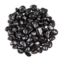 Black Polished 1-2 CM Quartzite Beach Pebbles