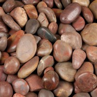 Red Polished 3-5 CM Beach Pebbles 