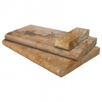 Tuscany Porcini 6x12x1.2 Honed Unfilled One Short Side Bullnose Pool Coping