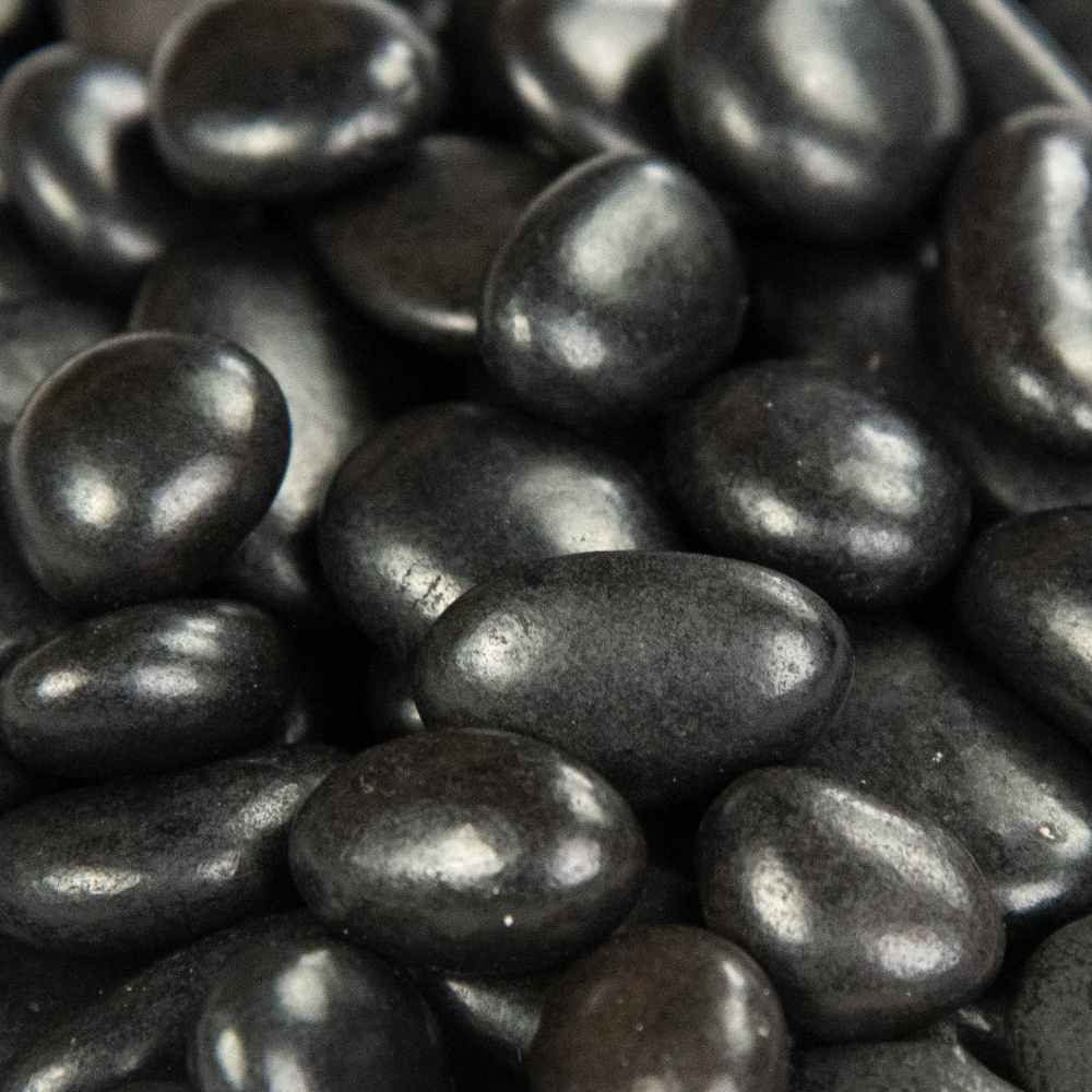 Black Polished 1-1.2 CM Beach Pebbles