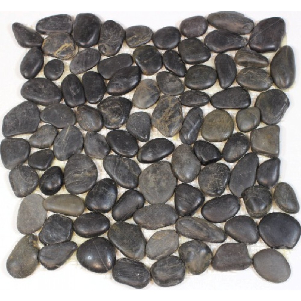 Black Pebble 12x12 Stone Mosaic