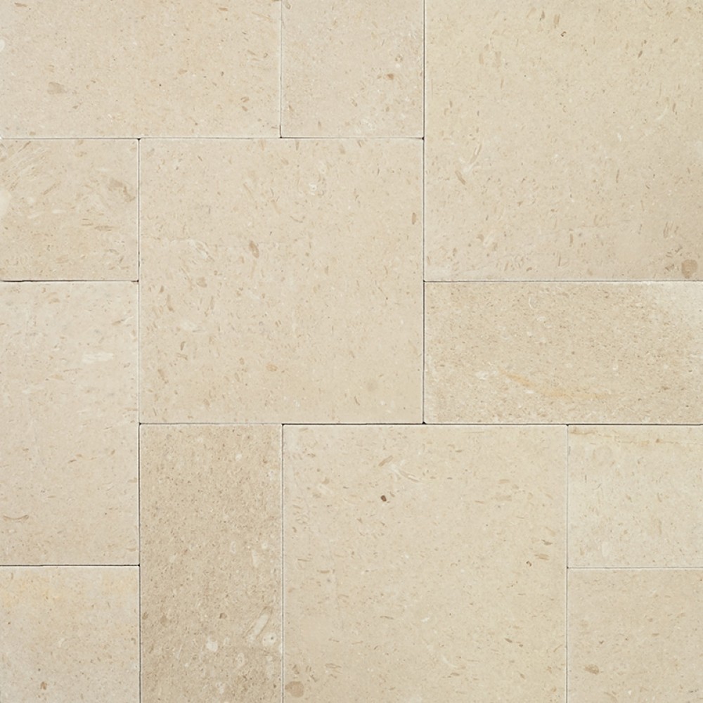 Pearl 160 Sft Tumbled French Pattern Limestone Pavers
