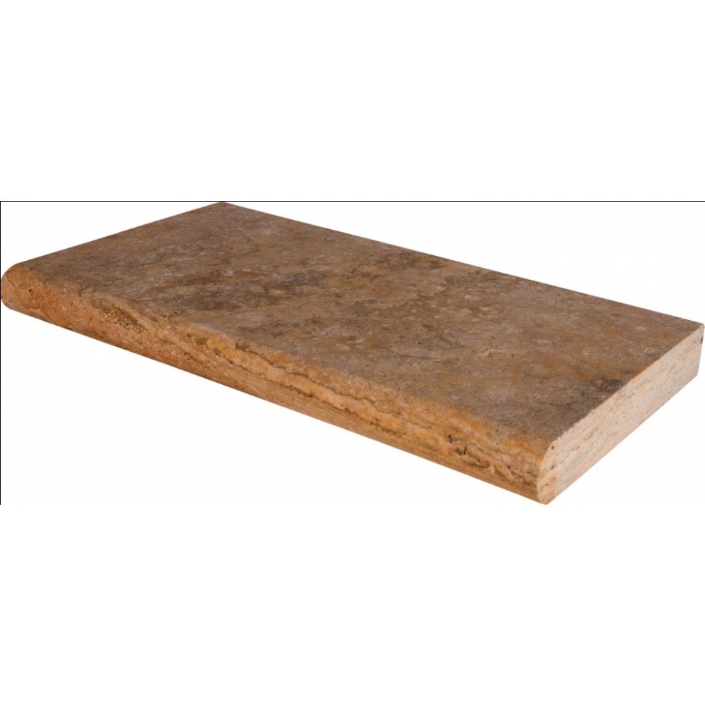 Tuscany Scabas 12X24 Honed Unfilled Brushed Bullnose Coping