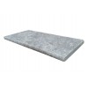 Silver Travertine 16X24 Honed Unfilled Brushed Double BullNose Pool Coping