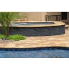 Tuscany Porcini 4X12 Honed Unfilled Brushed One Short Side Bullnose Pool Coping