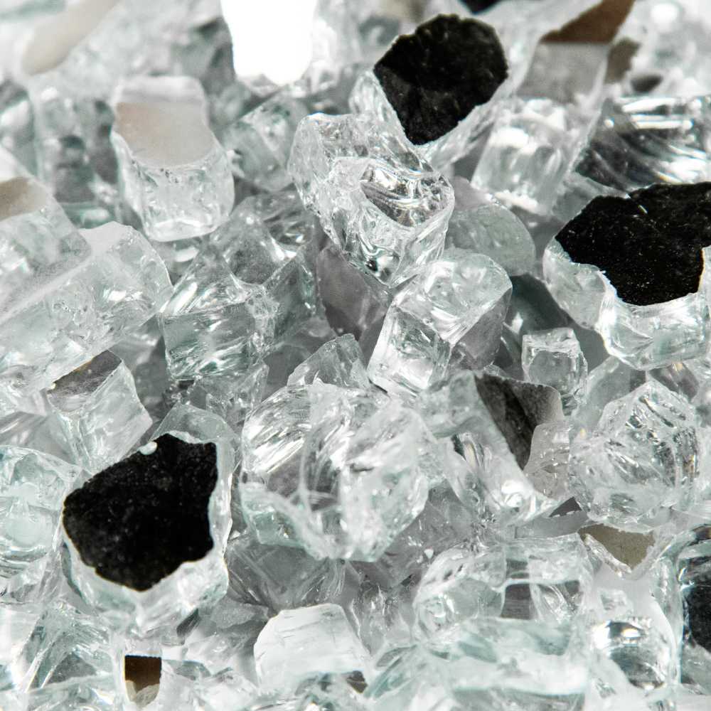 Glacial Silver 1.27 CM 20 LBS Crystal Reflective Fireglass