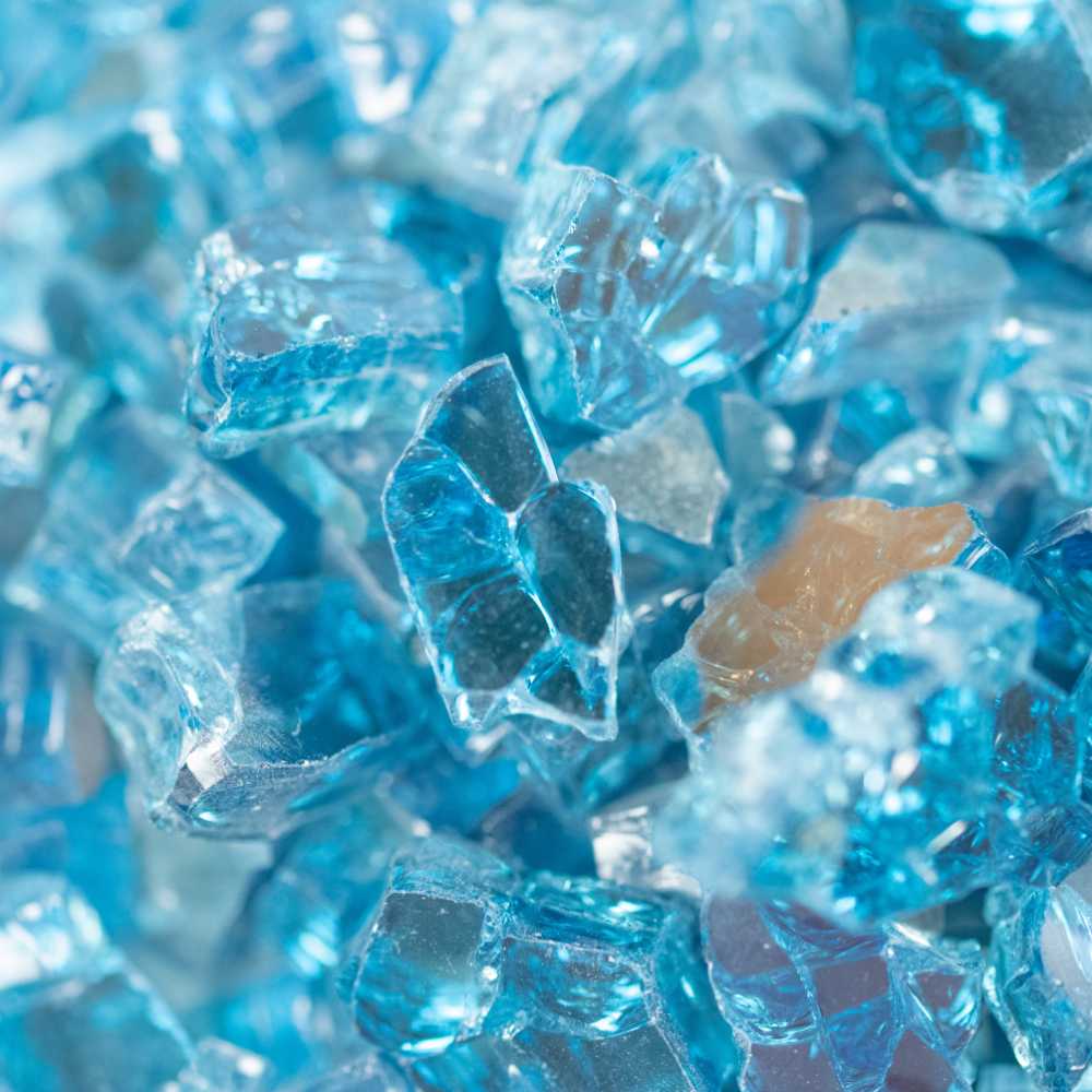Marine Blue 1.27 CM 20 LBS Crystal Reflective Fireglass