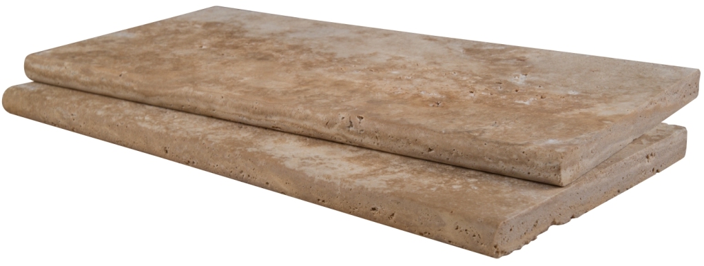 Tuscany Beige 12X24X1.2 Honed Unfilled One Long Side Bullnose Pool Coping
