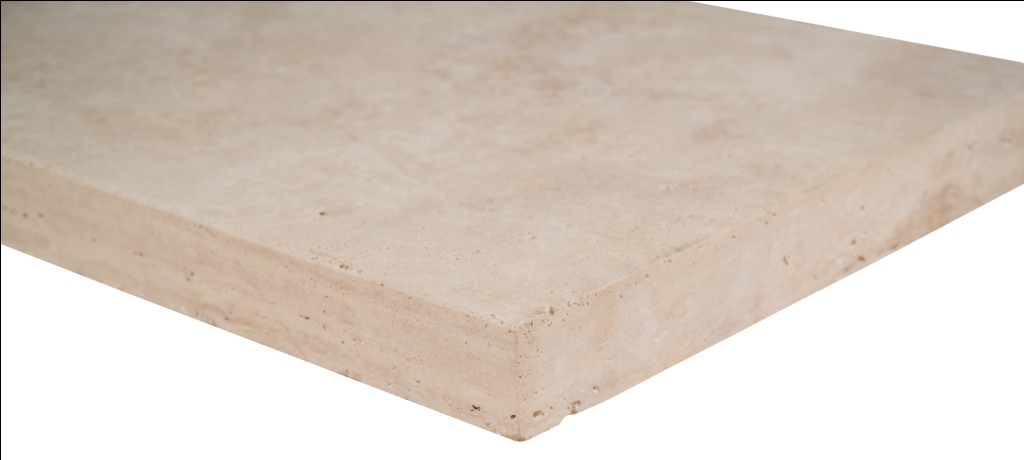Tuscany Beige 16X24 Honed Unfilled Brushed One Long Side Bullnose Pool Coping