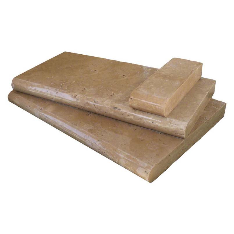 Tuscany Chocolade 12X24X1.2 Honed Unfilled One Long Side Bullnose Pool Coping
