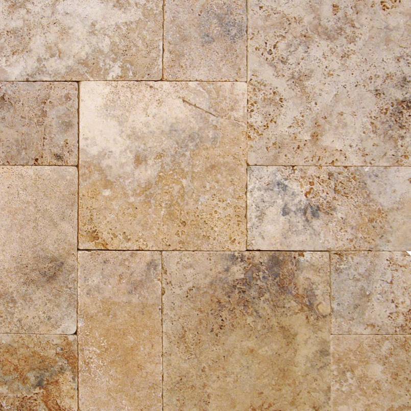 Walnut Rustico 6x6 Honed Tumbled Unfilled Paver