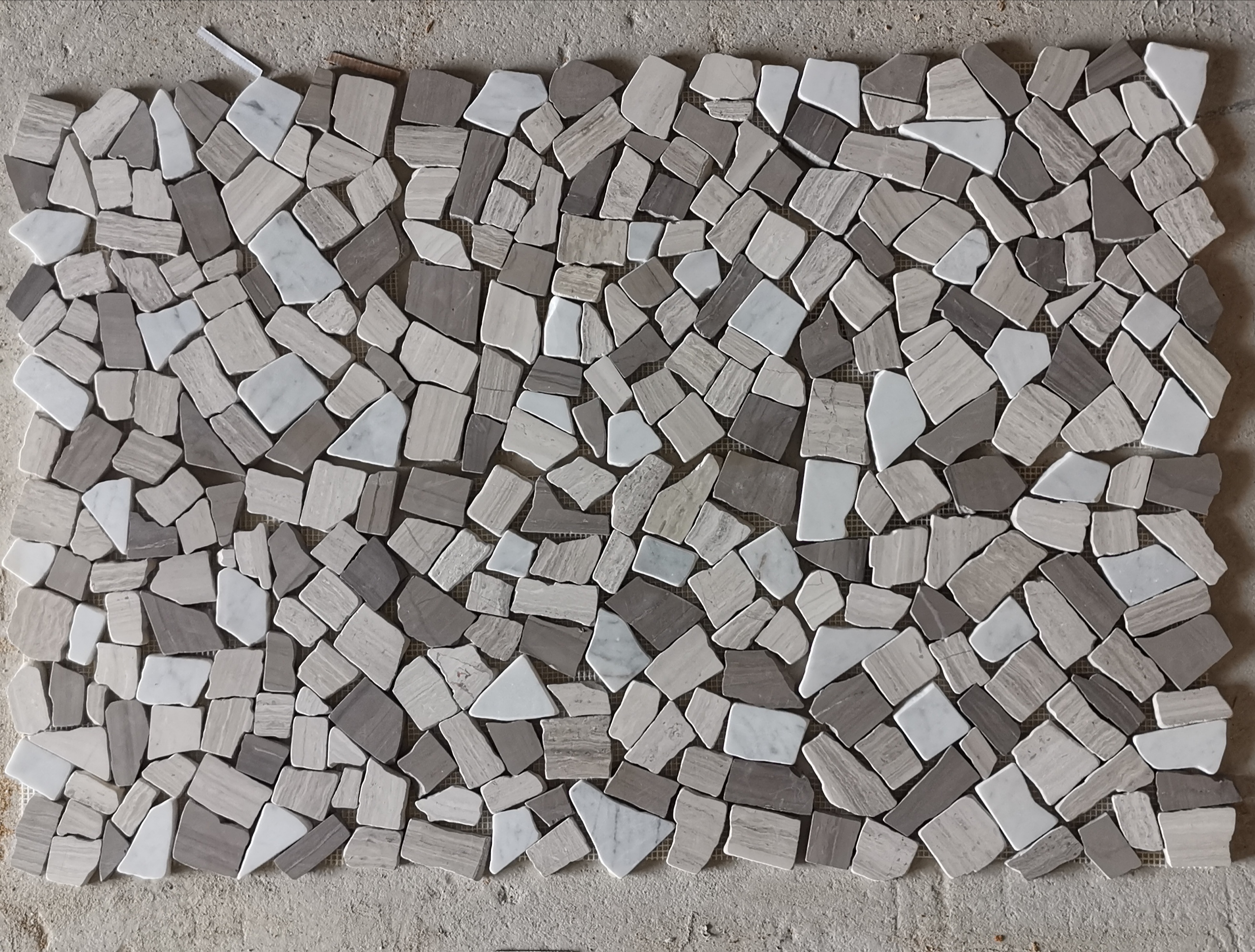 Wood Age 12X12 Interlocking Flat Pebble Tile
